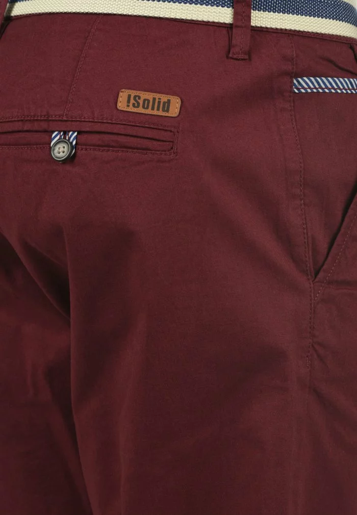 Solid SDMONTY - Short - Wine Red 4 Solid SDMONTY - Short - Wine Red – Image 4