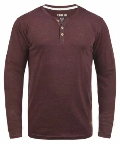 Solid SDVOLKO - T-shirt à Manches Longues - Wine Red -Promos Solid Magasin 04e26d213c7c42278affd9d342830405