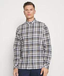 Solid SDTERKIL HERRINGBONE CHECK 21105659 - Chemise - Grey Melange
