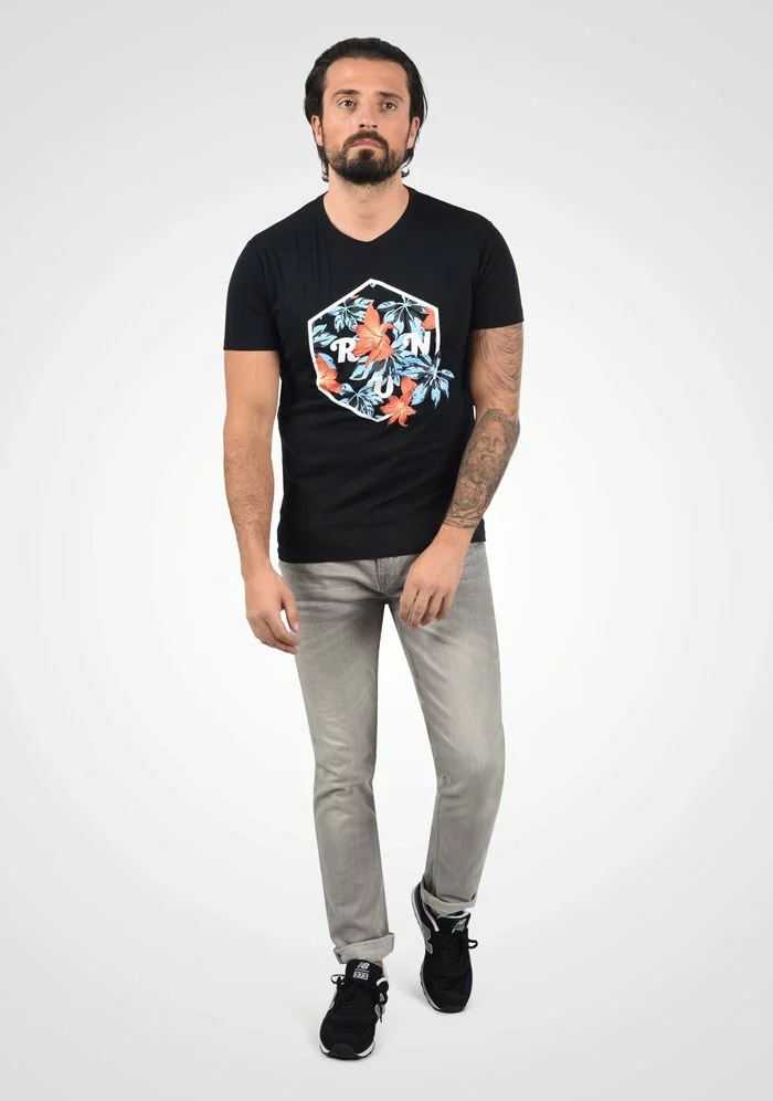 Solid SDTEE - T-shirt Imprimé - Black 2 Solid SDTEE - T-shirt Imprimé - Black – Image 2