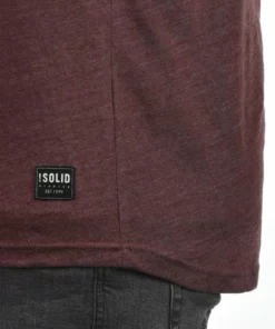 Solid SDBOB - T-shirt Basique - Wine Red M -Promos Solid Magasin 090223c373214e01a264dccbecf0933e