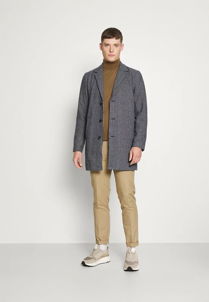 Solid SDTAVE DOGTOOTH CHECK COAT 21105921 - Manteau Court - Insignia Blue Melange 2 Solid SDTAVE DOGTOOTH CHECK COAT 21105921 - Manteau Court - Insignia Blue Melange – Image 2