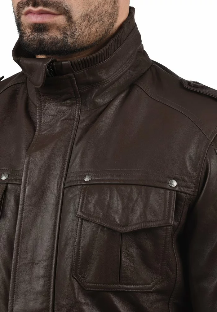 Solid SDCAMASH - Veste En Cuir - Brown 3 Solid SDCAMASH - Veste En Cuir - Brown – Image 3