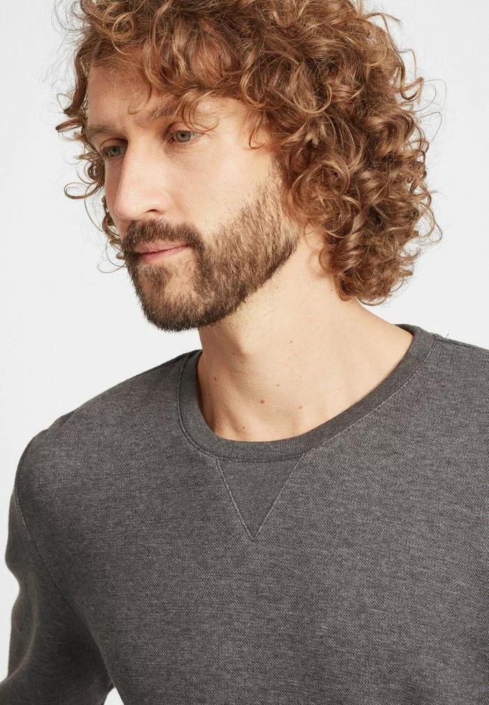 Solid SDTEMET - Sweatshirt - Dark Grey Melange 4 Solid SDTEMET - Sweatshirt - Dark Grey Melange – Image 4