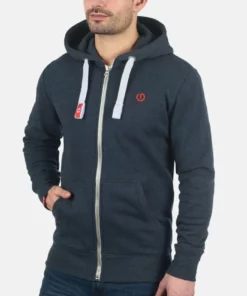 Solid SDBENNZIP - Sweat à Capuche Zippé - Blue Melange