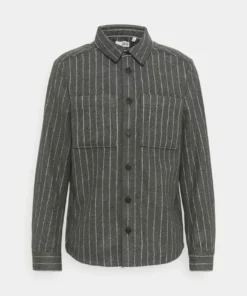 Solid TODD PINSTRIPE - Chemise - Dark Grey Melange -Promos Solid Magasin 1a5e334634204a01a0db297475a68aaa