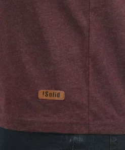 Solid SDVOLKO - T-shirt à Manches Longues - Wine Red -Promos Solid Magasin 1a7c87a7ea424ae680ee51aadcd782a5