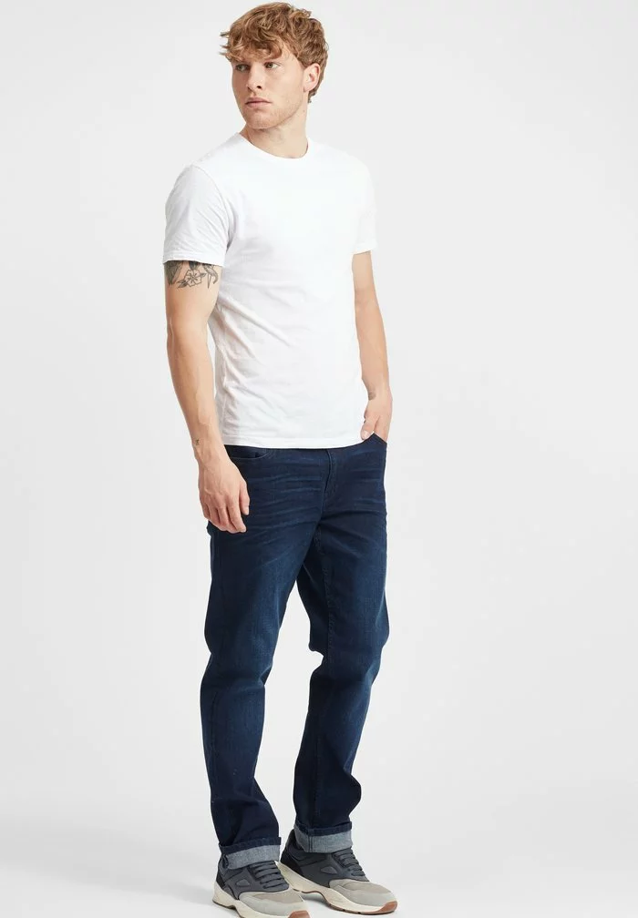 Solid SDFINLAY - Jean Droit - Dark Blue Denim 2 Solid SDFINLAY - Jean Droit - Dark Blue Denim – Image 2