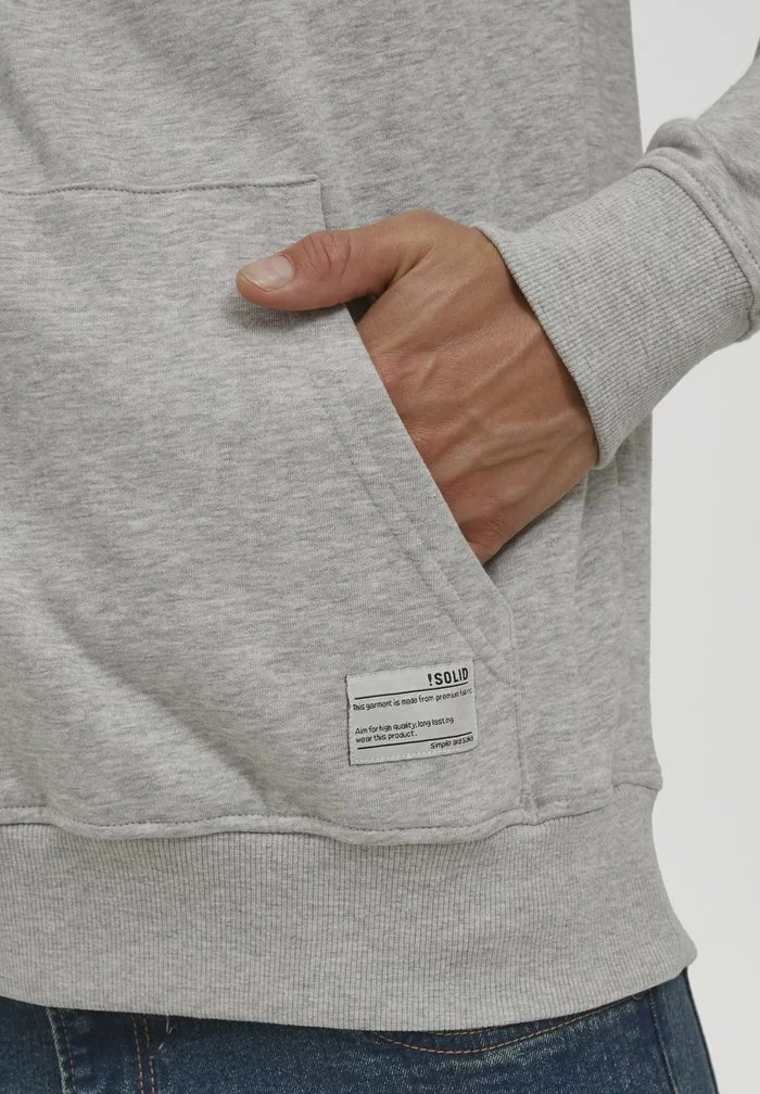 Solid SDMASON HOOD 21106758 - Sweatshirt - Light Grey Melange 5 Solid SDMASON HOOD 21106758 - Sweatshirt - Light Grey Melange – Image 5