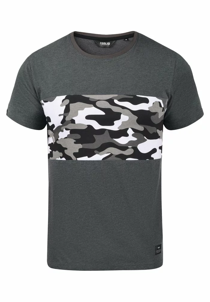Solid SDCALLUX - T-shirt Imprimé - Dark Grey Melange 5 Solid SDCALLUX - T-shirt Imprimé - Dark Grey Melange – Image 5