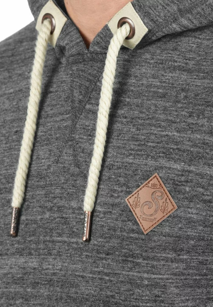 Solid SDKEVIN - Sweat à Capuche - Grey Melange 3 Solid SDKEVIN - Sweat à Capuche - Grey Melange – Image 3