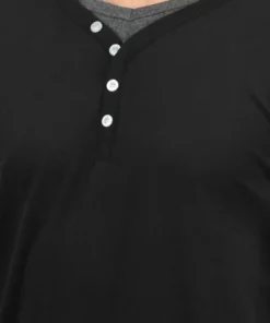 Solid SDDORIANO - T-shirt à Manches Longues - Black -Promos Solid Magasin 2220f0bb5bb1427ab2f20ad670adc496