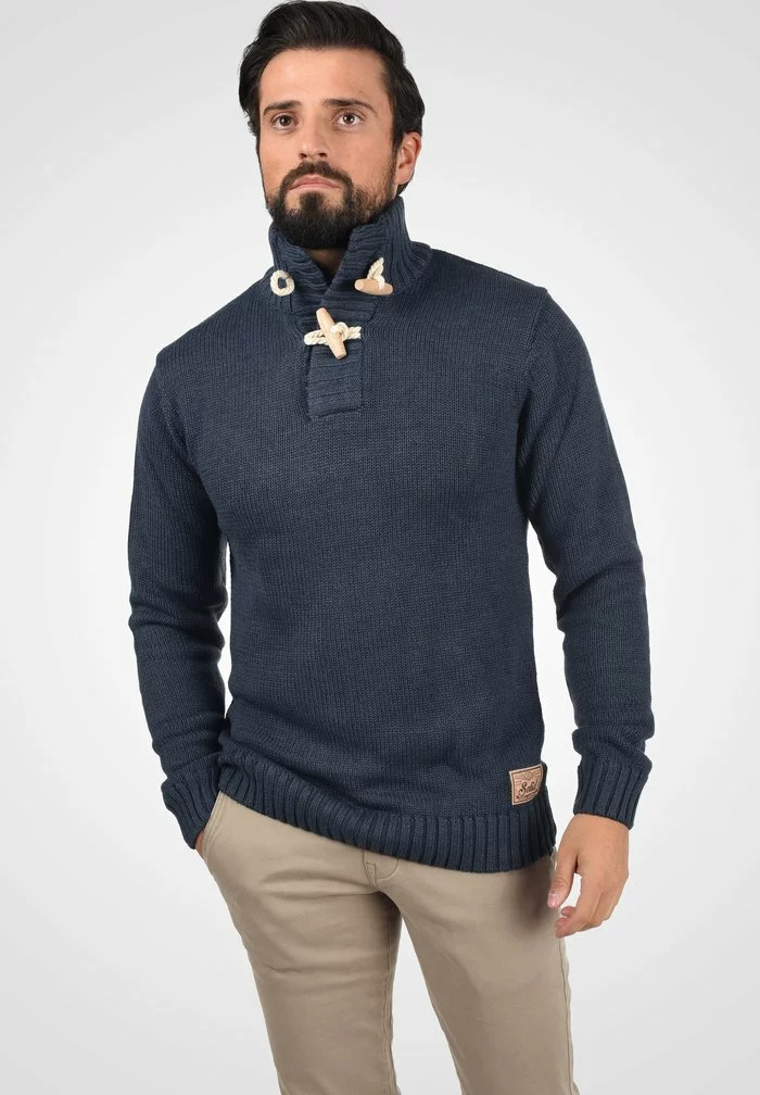 Solid SDPIROY - Pullover - Dark Blue 1 Solid SDPIROY - Pullover - Dark Blue