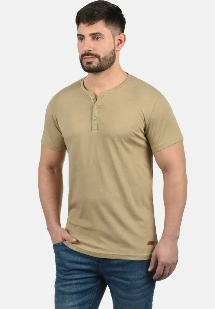 Solid SDVOLKER - T-shirt Basique - Sand Melan 1 Solid SDVOLKER - T-shirt Basique - Sand Melan