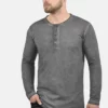Solid RUNDHALSSHIRT TIMUR - T-shirt à Manches Longues - Mid Grey