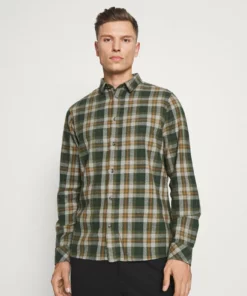 Solid SDTERKIL HERRINGBONE CHECK 21105659 - Chemise - Deep Forest