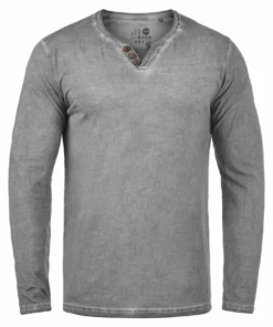 Solid SDTINOX - T-shirt à Manches Longues - Mid Grey -Promos Solid Magasin 32e94e1a7a1d4841a659362e0cea7fda