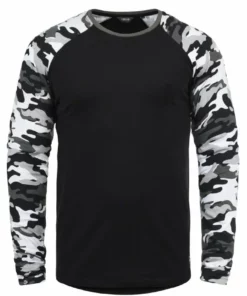 Solid SDCAJUS - T-shirt à Manches Longues - Black Grey -Promos Solid Magasin 3a638324fc7845cc830f48d8c1952b9e