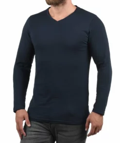 Solid SDBASIL - T-shirt à Manches Longues - Blue, Black, White -Promos Solid Magasin 3afe08629c194cd8a01b7722ffe21b30