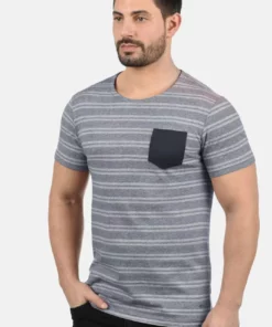 Solid SDFIDEL - T-shirt Imprimé - Mottled Light Blue