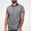 Solid PANTELIS - Polo - Black Melange