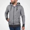Solid SDRAFKO - Sweat à Capuche Zippé - Dark Grey Melange