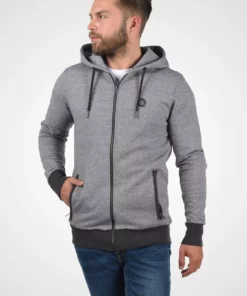 Solid SDRAFKO - Sweat à Capuche Zippé - Dark Grey Melange