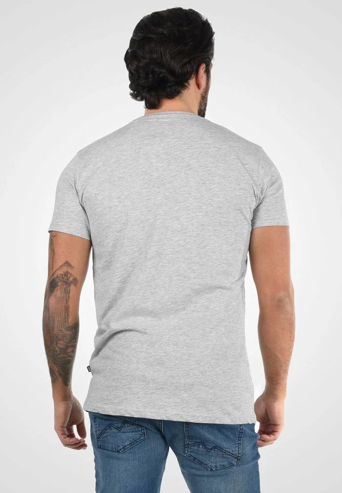 Solid SDCIMO - T-shirt Imprimé - Light Grey Melange 3 Solid SDCIMO - T-shirt Imprimé - Light Grey Melange – Image 3