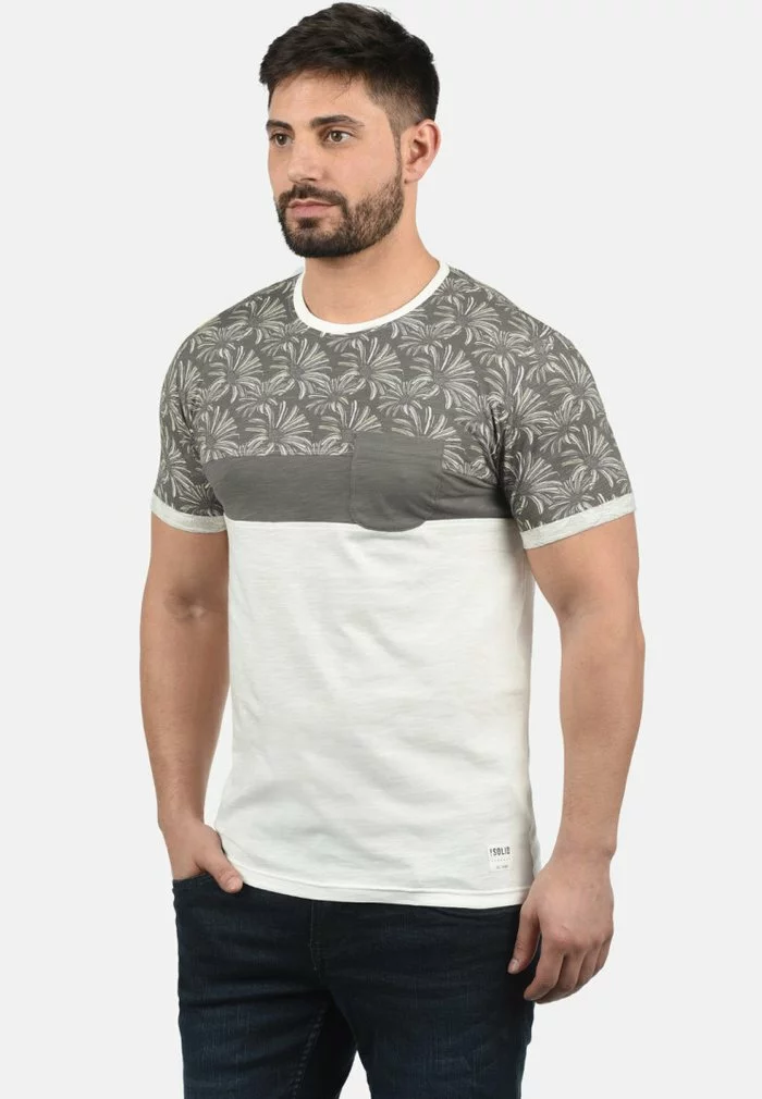 Solid SDFLORIAN - T-shirt Imprimé - Mid Grey 1 Solid SDFLORIAN - T-shirt Imprimé - Mid Grey