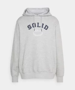 Solid SDVARESH HOOD - Sweatshirt - Light Grey Melange -Promos Solid Magasin 3f02a6355b9647599e95945e031074d6