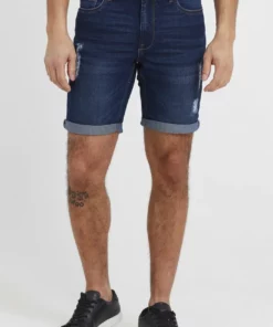 Solid SDNOYTON - Short En Jean - Dark Blue Denim