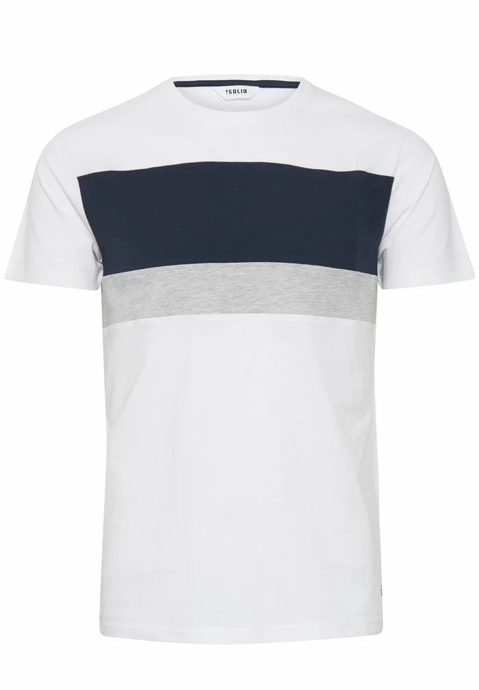 Solid SDSASCHA - T-shirt Imprimé - Weiß/dunkelblau 5 Solid SDSASCHA - T-shirt Imprimé - Weiß/dunkelblau – Image 5