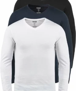 Solid SDBASIL - T-shirt à Manches Longues - Blue -Promos Solid Magasin 49a9f9cd28454af090db1dd55cfc8668