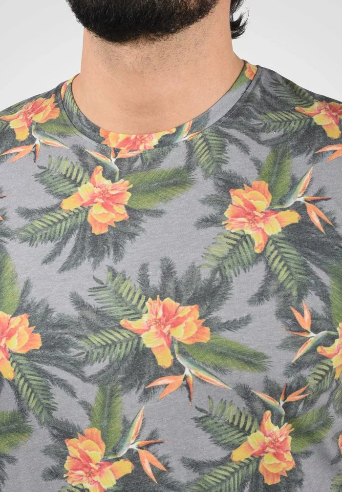 Solid SDFAIK - T-shirt Imprimé - Mid Grey 4 Solid SDFAIK - T-shirt Imprimé - Mid Grey – Image 4