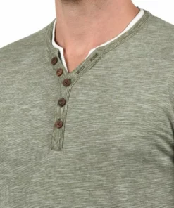 Solid SDBELAGOS - T-shirt à Manches Longues - Dusty Olive -Promos Solid Magasin 4deebd9c9cd944b080524f551bfc58ca