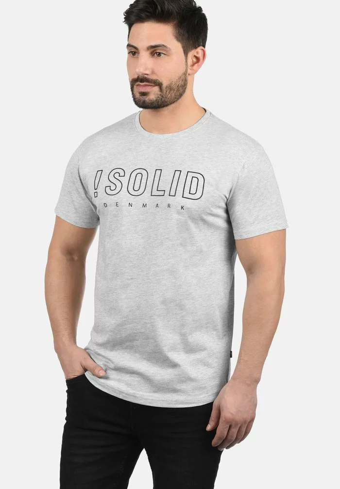 SDSOLIDO - T-shirt Imprimé - Light Grey 1 SDSOLIDO - T-shirt Imprimé - Light Grey