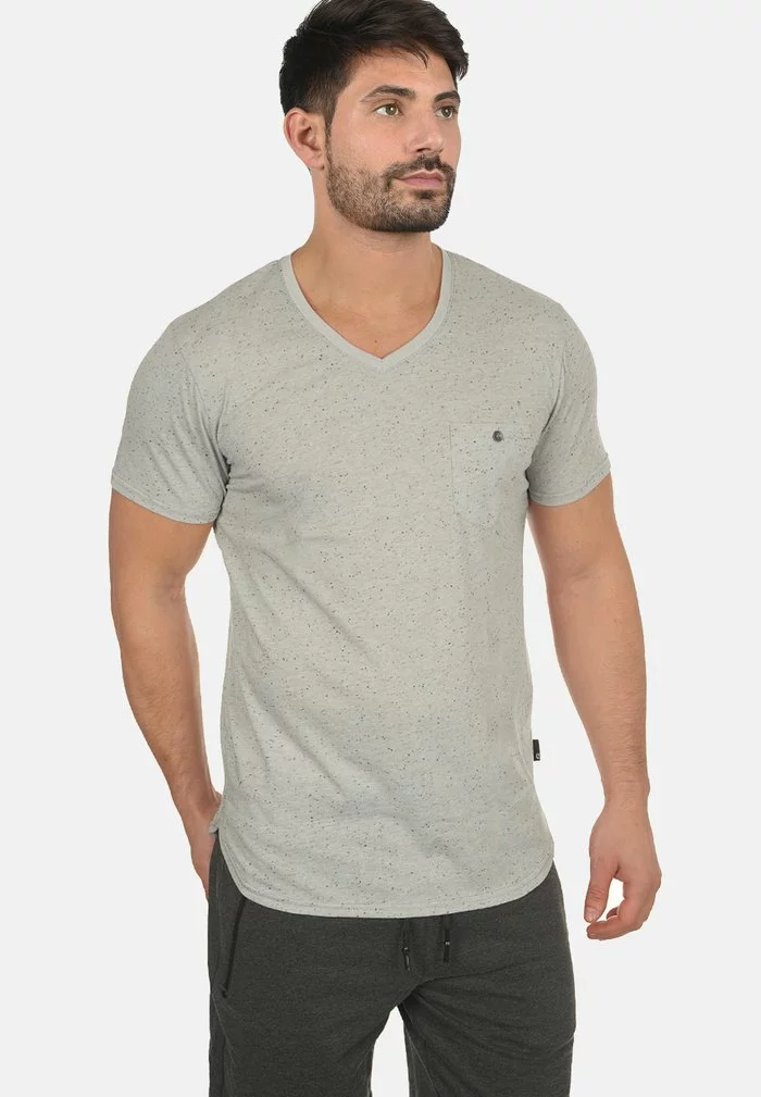 Solid SDTEDROS - T-shirt Basique - Light Grey 1 Solid SDTEDROS - T-shirt Basique - Light Grey
