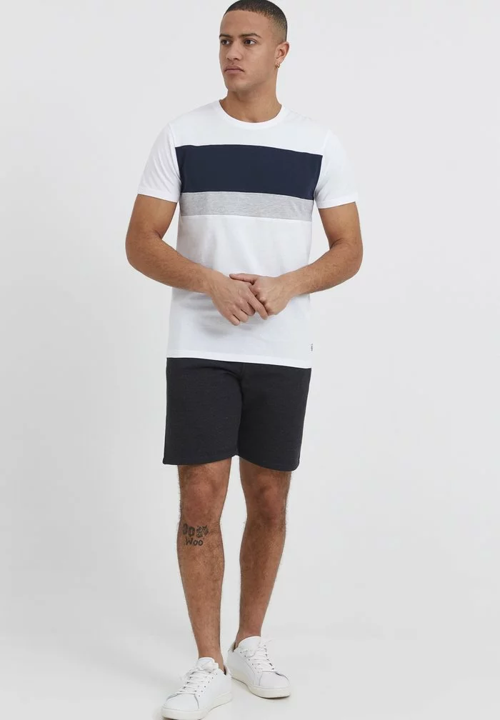 Solid SDSASCHA - T-shirt Imprimé - Weiß/dunkelblau 2 Solid SDSASCHA - T-shirt Imprimé - Weiß/dunkelblau – Image 2