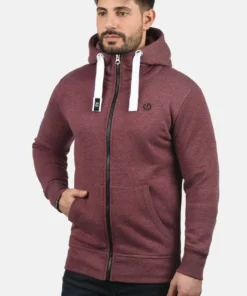 Solid SDBENN - Sweat à Capuche Zippé - Wine Red
