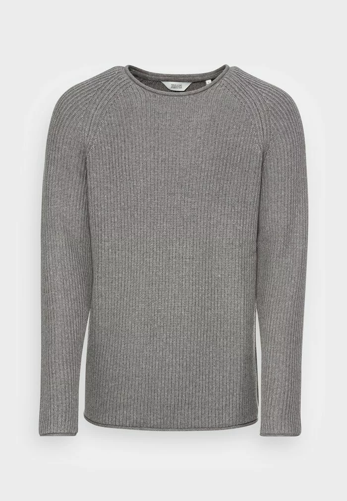 Solid TERRY O NECK - Pullover - Grey Melange 4 Solid TERRY O NECK - Pullover - Grey Melange – Image 4