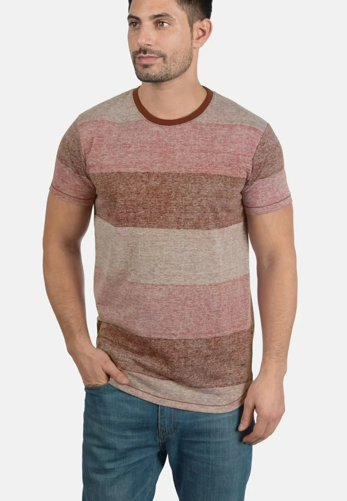 Solid SDTEINE - T-shirt Imprimé - Wine Red 1 Solid SDTEINE - T-shirt Imprimé - Wine Red