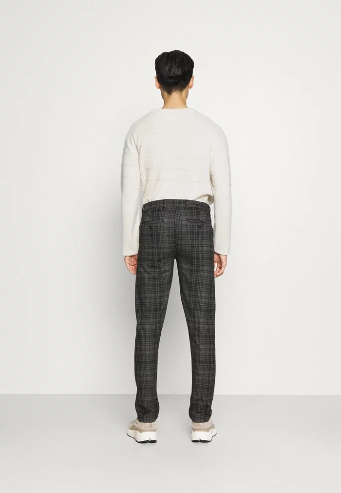 Solid BARRO CHECK PANTS - Pantalon Classique - Slate Black 3 Solid BARRO CHECK PANTS - Pantalon Classique - Slate Black – Image 3