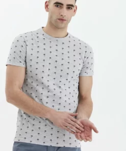 Solid SDJARVIS - T-shirt Imprimé - Light Grey