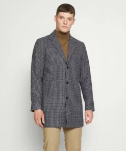 Solid SDTAVE DOGTOOTH CHECK COAT 21105921 - Manteau Court - Insignia Blue Melange