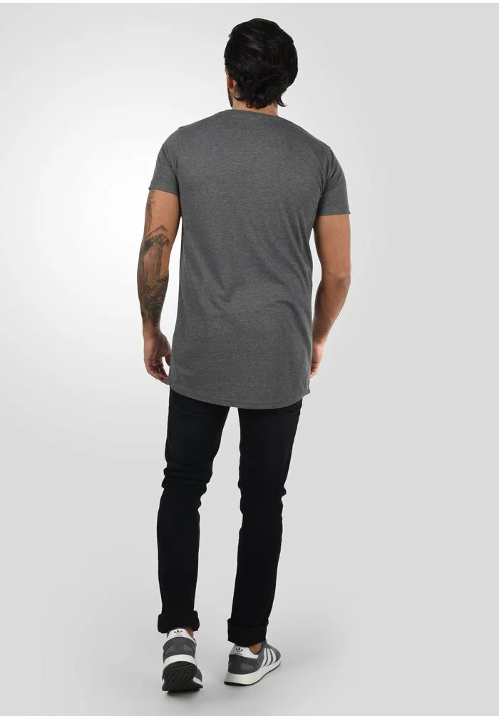 Solid SDLONGO - T-shirt Basique - Grey Melange 3 Solid SDLONGO - T-shirt Basique - Grey Melange – Image 3