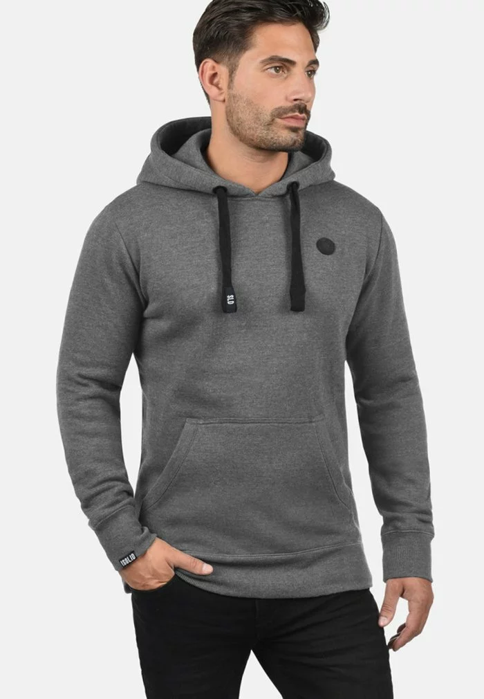 Solid SDBENO - Sweat à Capuche - Grey Melange 1 Solid SDBENO - Sweat à Capuche - Grey Melange