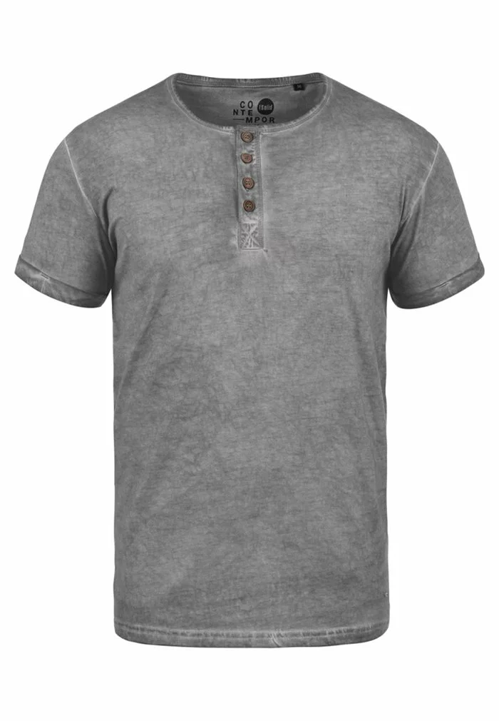 Solid SDTIHN - T-shirt Basique - Mid Grey 4 Solid SDTIHN - T-shirt Basique - Mid Grey â Image 4