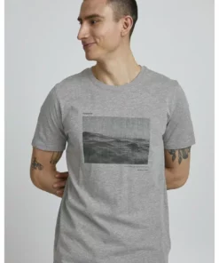 Solid AMADEUS - T-shirt Imprimé - Gray Melange