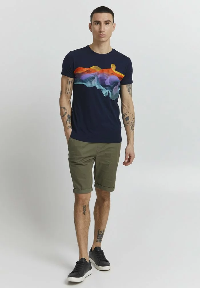 Solid PEDRO - T-shirt Imprimé - Insignia Blue 2 Solid PEDRO - T-shirt Imprimé - Insignia Blue – Image 2