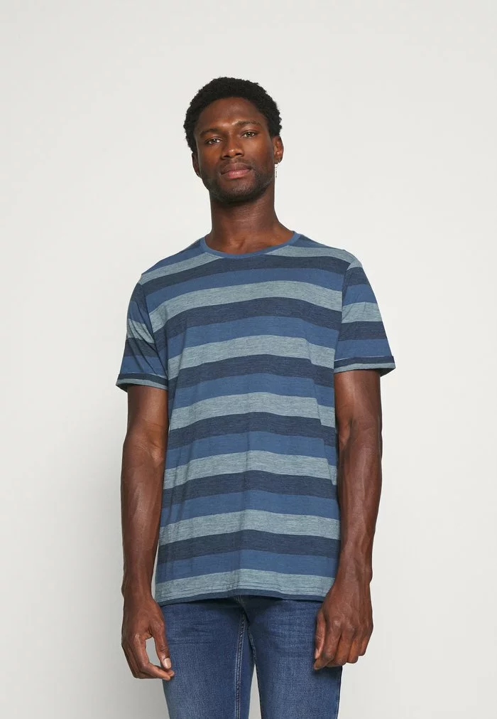 Solid SPIRIT TEE - T-shirt Imprimé - Ensign Blue 1 Solid SPIRIT TEE - T-shirt Imprimé - Ensign Blue